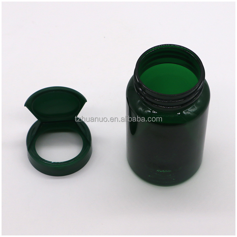 150ML PET capsule pill tablet leakproof bottle with flip top cap customized and degradable