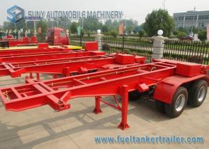 Wholesale 20 ft 2 Axles Flat Bed Skeletal Semi Trailer Steel Q345 12R22.5 Tire from china suppliers