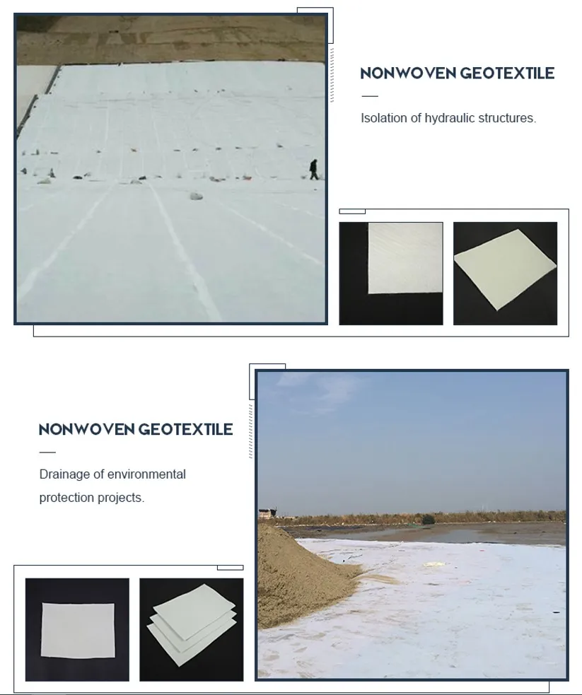 Pet/PP Spunbond Nonwoven Fabric Geotextile for Reservoirs Artificial Lakes Tailings Ponds Landfills Filtration Isolation