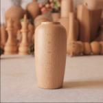 Home Wood Vase Craft Decor Statue Cute Handmade Wooden Figurines Carving Wooden