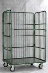 Industrial Steel Roll Cage Trolley Coated Roll Cage Four Wheel CE Certification