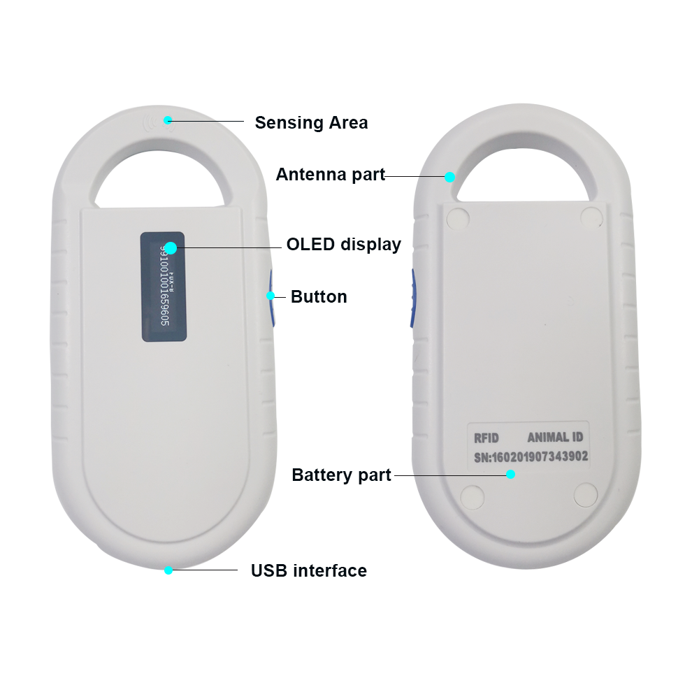 FDX-B HDX Ear tag reader for read Rfid ear Microchip Animal