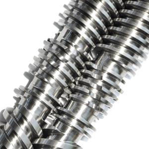 Wholesale Conical Twin 2.0-3.0mm Bimetallic Screw Barrel PVC For PVC Plastic Machine from china suppliers