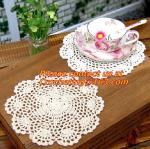Household Handmade Flower Crochet Doilies, Round Cup Mat Pad, Coaster Placemats,
