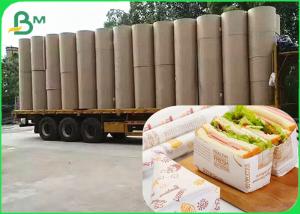 China 35gsm to 65gsm Glossy Greaseproof Disposable Sandwich Wrapping Paper Roll on sale