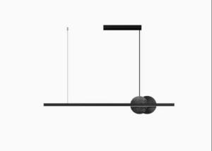 Wholesale Restaurant chandelier one word long strip modern simple light luxury minimalist designer marble one word long strip lamp from china suppliers