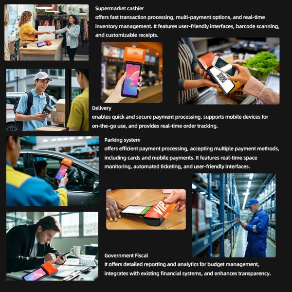 6.5 Inch Handheld Ordering System Orange Handheld Ordering Devices For Restaurants