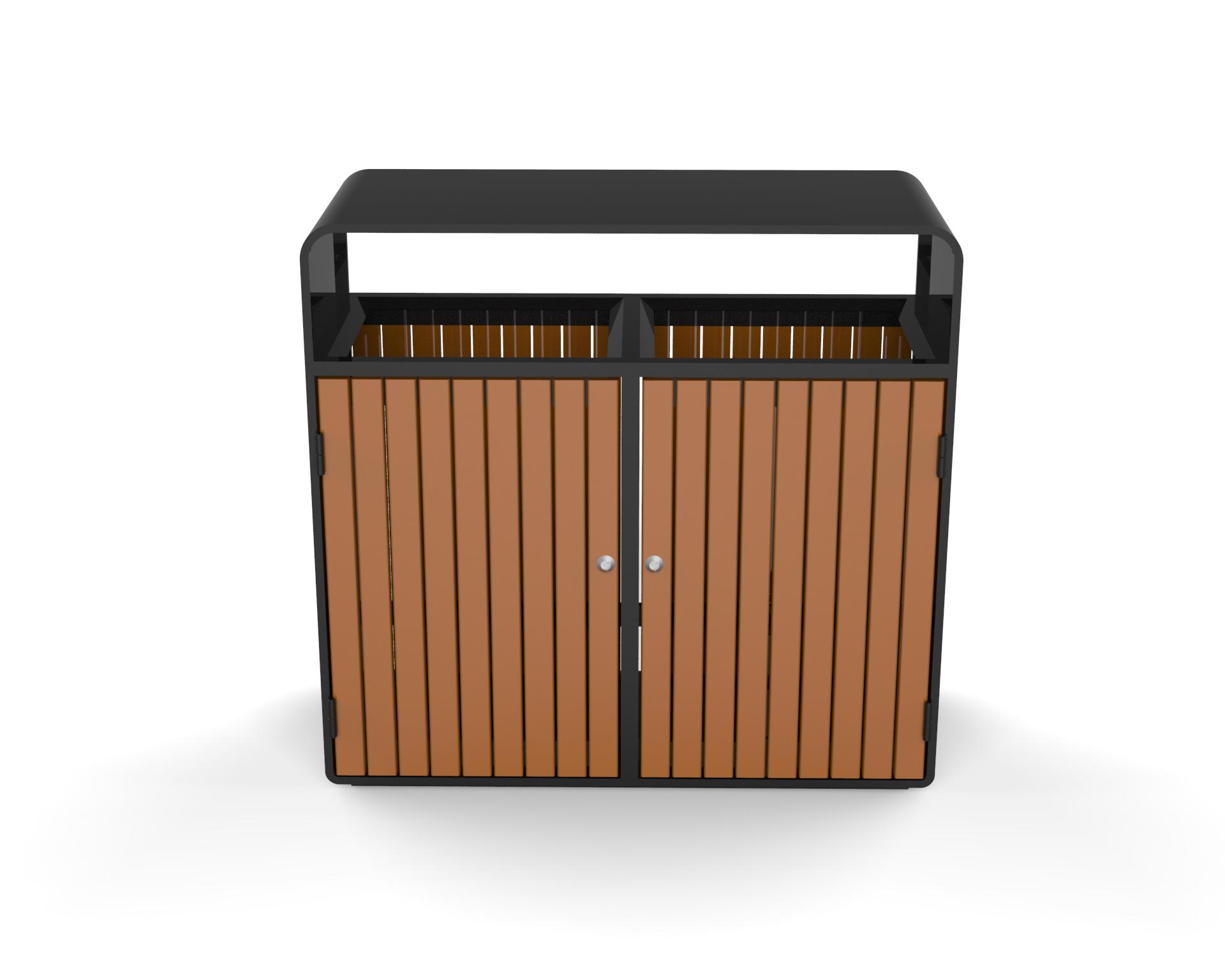street sorting garbage trash can