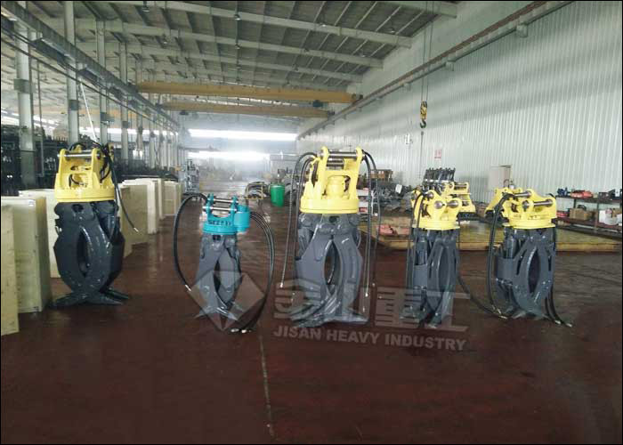 Wear Resistant Excavator Rock Grab , Heavy Duty Hydraulic Grab For Excavator Komatsu PC60