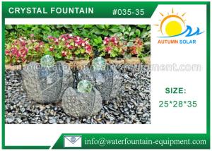 Wholesale Artistic Cast Stone Garden Fountains Polished Surface With Three Crystal Glass Balls from china suppliers