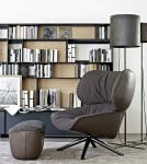 Recliner Italian Designer Classic Modern Luxury Fiberglass Upholstered PU