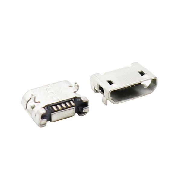 Mobile Phone Tablet 5P Micro USB Connectors female jack 6.4mm Pitch ROHS With Post