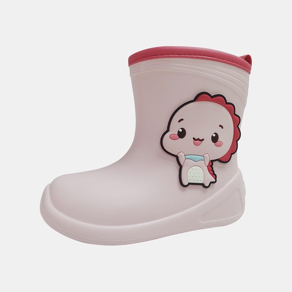 Lightweight Non Slip Kids Ankle PVC Dinosaur Rain Boots