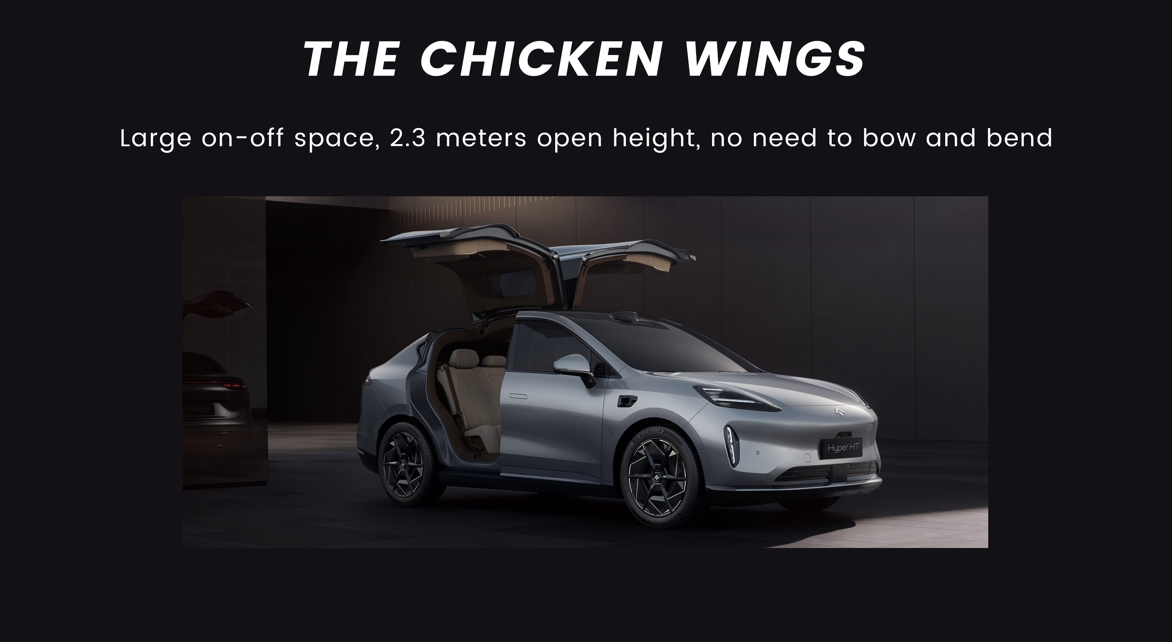 Hyper HT China Luxury Pure Electric SUV Battery Life 550km-770km Rear Gull Wing Doors
