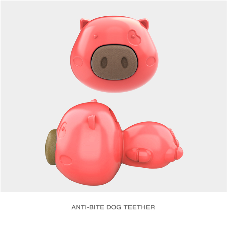 Hot Sales Custom Cute Pig Style Animal Rubber Teeth Cleaning Molar Bite Puppy Dog Chews Toy