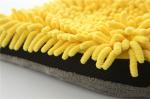 yellow/grey color microfiber plush chenille car cleaning detailing house
