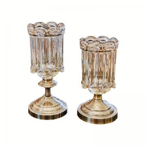 Wholesale Classical Crystal Glass Transparent Vase Flower Display Glass Vase from china suppliers