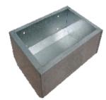 CE 1mm Galvanized Steel L650mm Animal Feeding Trough