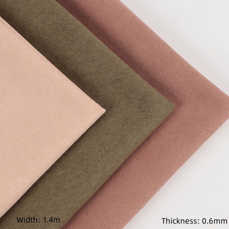 0.6mm Suede Microfiber Leather For Shoe Double Sided Velvet Anti Fouling