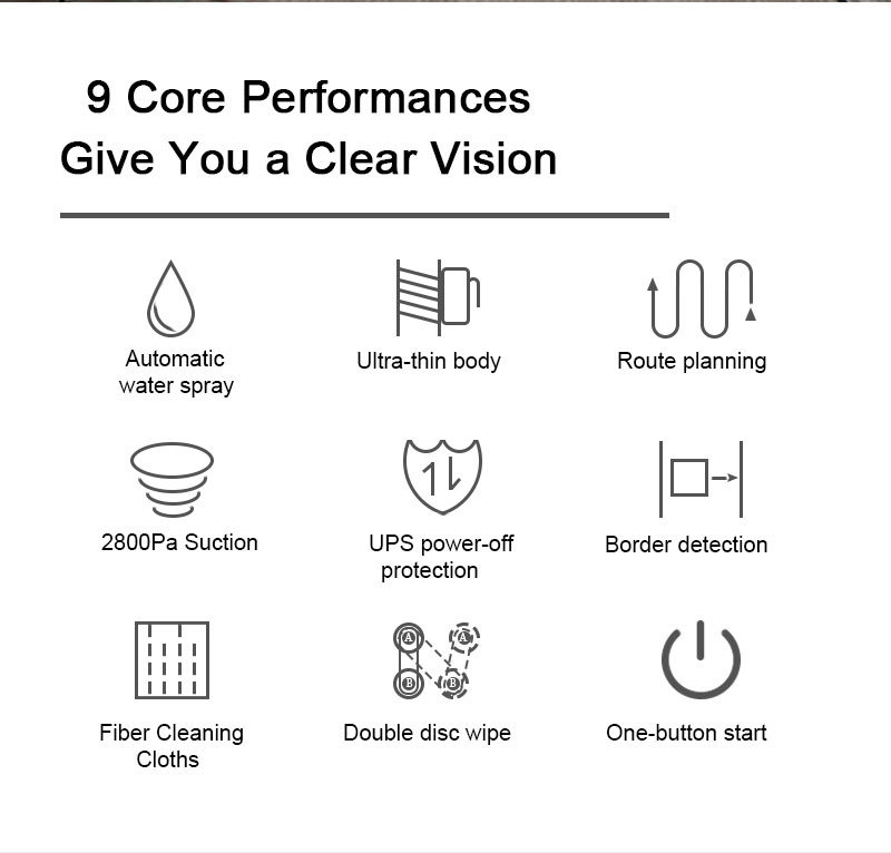 30ml 67dB Window Cleaner Robot Skyscraper Cleaning Robot With Water Spray