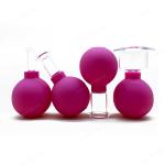 4 pcs Custom Medical Device Cuppings Set For Body Anti Cellulite Silicone Vacuum