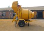 5.5KW Electric Motor Concrete Batch Plant , 0.35CBM Mobile Electric Concrete