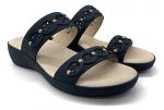 Comfort Ladies Summer Slip On Sandals With Flat Heel Sewing Sole