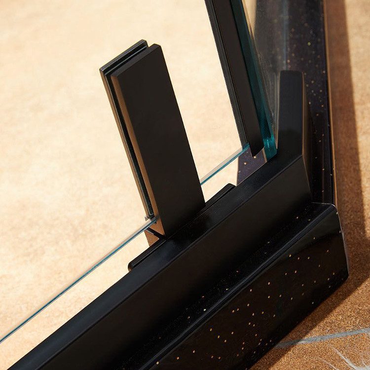 Hinge Pivot Bathroom Glass Cabin Frameless With Black Framed