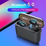 1500mAh IPX5 Waterproof Super Bass Power Bank Earphones