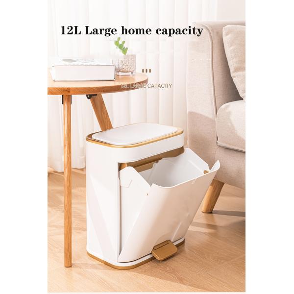 Household 2023 New Pedal Type with Cover Kitchen Living Room Toilet Toilet Large Capacity Automatic Packaging Trash Can
