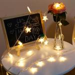 Star String Lights Battery Operated LED Twinkle Little Star Light Warm White