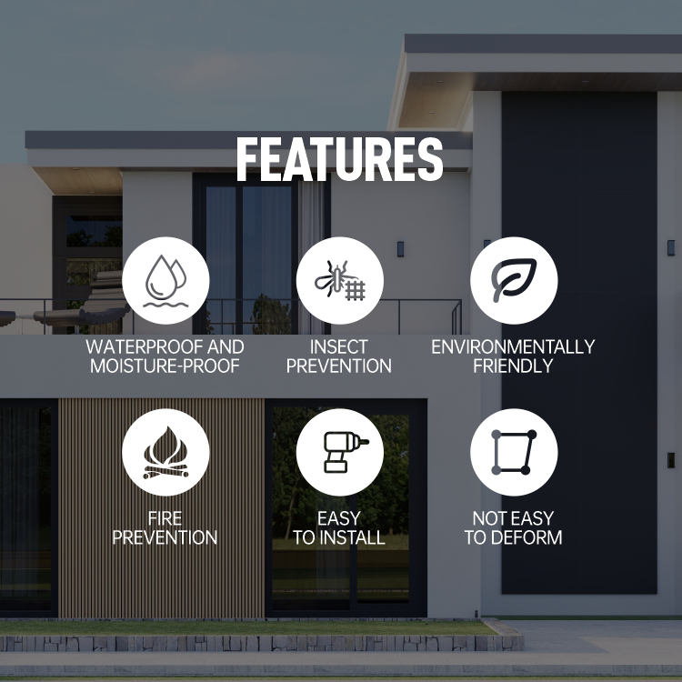 Exterior WPC Wall Cladding for Building Facade Decoration
