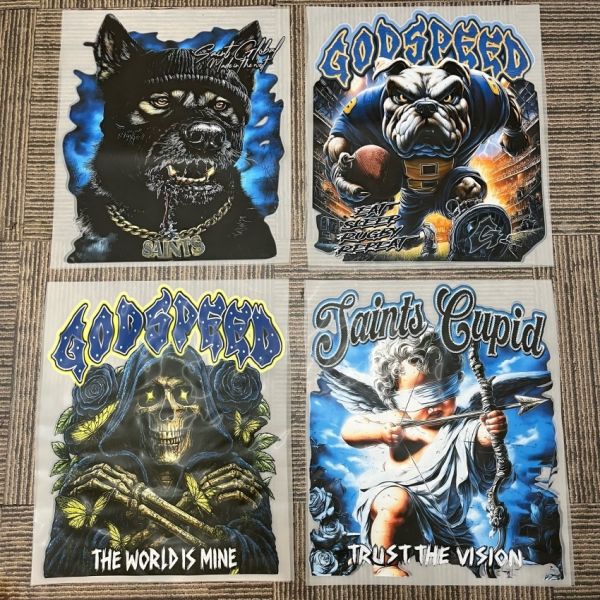 Machine Washable High Stretch Customizable Designs DTF Transfers Heat Transfer Stickers for Apparel Branding