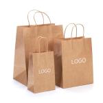 Sustainable Custom Shopping Paper Bags With Logo Printed Recyclable