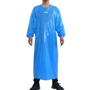 Wholesale Waterproof And Oil-Proof Food-Grade TPU Long Sleeve Apron Thickened pvc waterproof oil resistant long sleeve apron from china suppliers