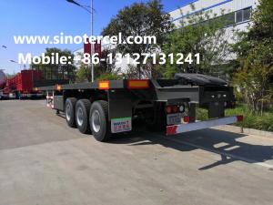Wholesale 60T Semi Trailer 3 Axles Semi Flatbed Trailers Gray from china suppliers
