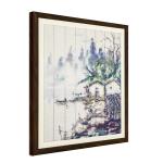 Hotel Wall Hangings Ribbon Painting 1 Inch Thickness Light Sensitive Effect