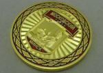 Zinc Alloy Metal 3D Coin Gold Military Challenge Coin , Soft Enamel Souvenir