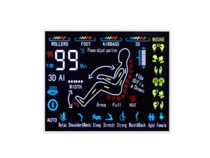 VA Display Factory Custom Segment Monochrome LCD Color With Silk Screen for Massage Chair