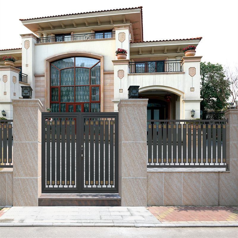 Powder Coating Arched Garden Gate Aluminium For Outdoor Retractable
