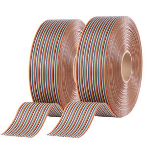 Wholesale UL2651 28AWG 1.27mm Pitch 10pin 12pin Rainbow Ribbon Harness Flat Cable for Industrial from china suppliers