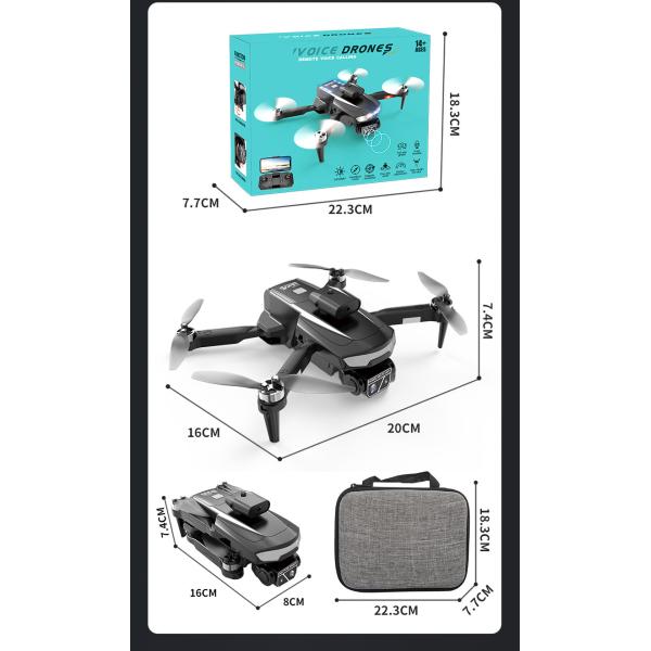 Foldable Drones Toys Rc 5g Wifi Fpv Dron Quadcopter Toys Camera Helicopter Toys With 4k Dual Camera For Resolution Footage