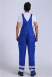 79% Cotton Blue Fr Coverall Bibs , 20% Polyester Chemical Protective Suit