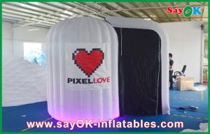 Wholesale Inflatable Photo Booth Hire White Rounded Inflatable Photobooth 210D Oxford Cloth And LED Light from china suppliers