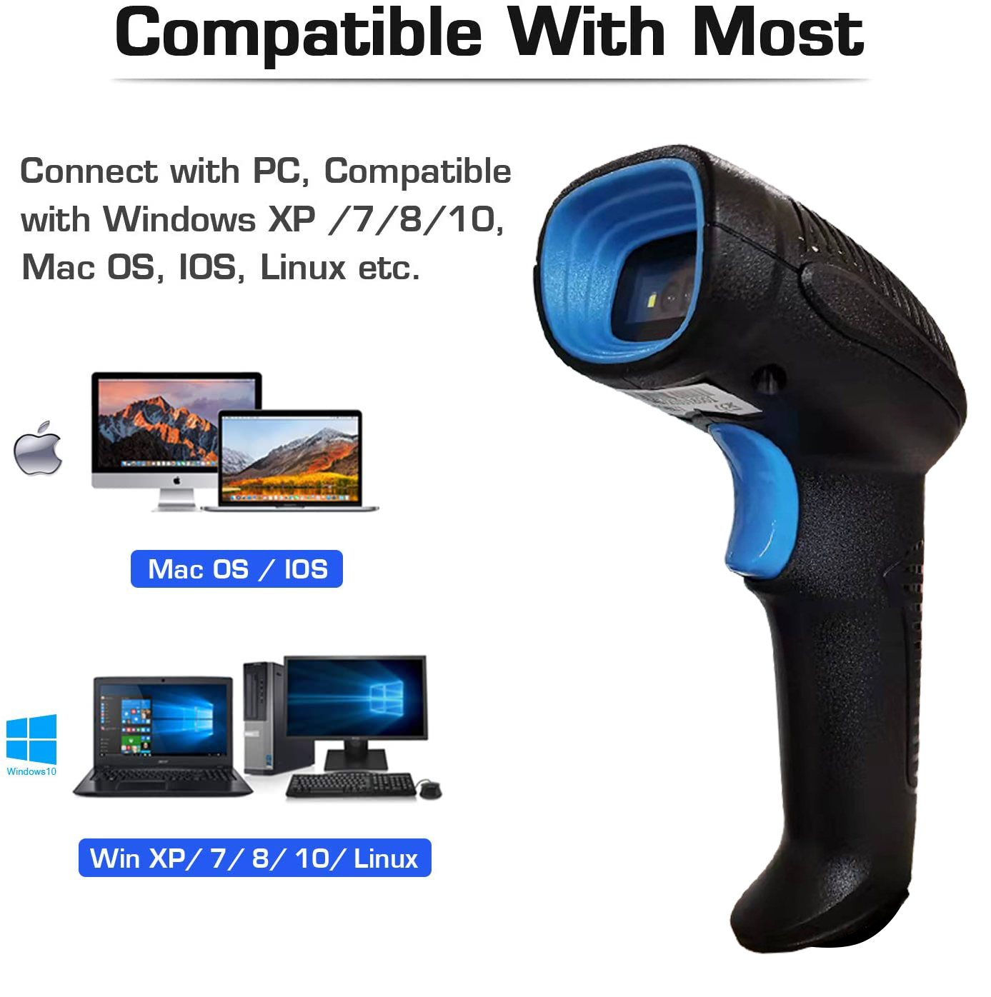 Handheld Barcode Reader Handheld Computer Scanner POS Warehouse Inventory Library
