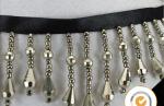 Tassel Fringe Trim Fabric Fringe for Costume Pillow Curtains, handmade beaded