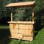 Tropical Cabana Party Outdoor Tiki Bar Bamboo Beach Tiki Bar With Stools