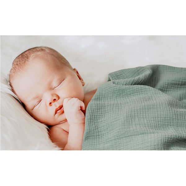 Muslin Swaddle Blankets for Baby, 4-Pack Newborn Receiving Blankets 40 x 38 inches