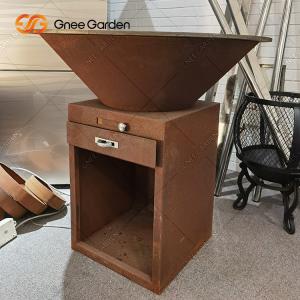 Wholesale Corten Steel Outdoor Cooking Grills Fire Pit With BBQ Grill Rust Coating Eat Outside from china suppliers