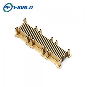 Wholesale Precision CNC Machining Aluminum Radiator Gold Plating Aluminum Parts from china suppliers